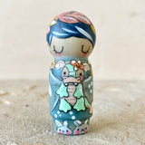 *Original* 2.25” Animal Guardian Boy with Long Hair: Dragon