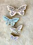 *Reproduction* 4pc Set of Butterflies 6”, 5”, 3.75”, 2.75”