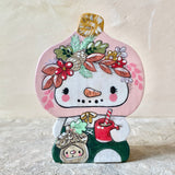 4.5” Super SnowFriend: Pink Bonnet with Cocoa