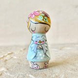 *Original* 2.25” Animal Guardian Girl: Owl