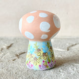 1.75” Peach Mushroom with Bunny