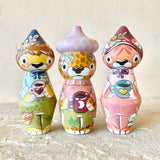 *Original* 4” Acorn Hat Cheetah with Coffee ☕️