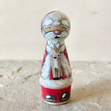 *Original* 3” Santa with Reindeer: Red