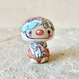 1.4” Tiny Round Mushroom: Pink Rainbow Unicorn