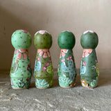 3.25” Cactus with Wild Pony: Paint Chestnut