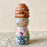 *Original* 4” Bear with Beehive Hat + Coffee