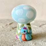 1.75” Blue Mushroom with Bluebird