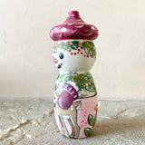 4” Snowman with Acorn Cap: Forest Red