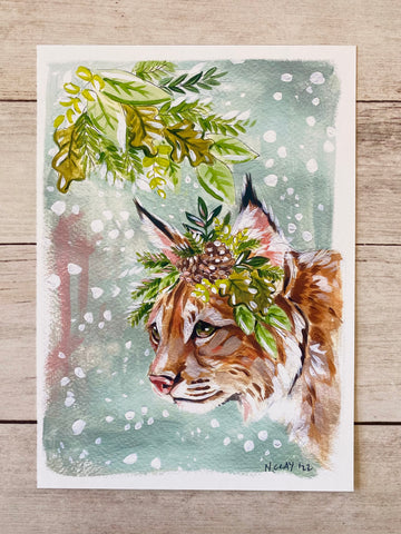 *Print* 5x7 Bobcat