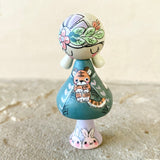 *Original* 2.75” Magnetic Clicques Doll: Girl with Tiger