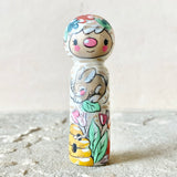 *Original* 3” Birch Tree holding Bunny