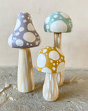 Set of 3: 4”, 3.9”, 2.5” Mushroom Grove