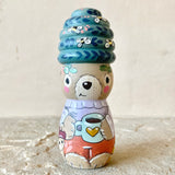 *Original* 4” Blue Bear with Coffee ☕️