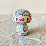 1.4” Tiny Round Mushroom: Cranberry Kitten