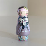 *Original* 2” Animal Guardian: Lavender Panda Twins