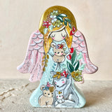 *Original* 5” Guardian Angel: Blue Bears + Wolves + Fawns