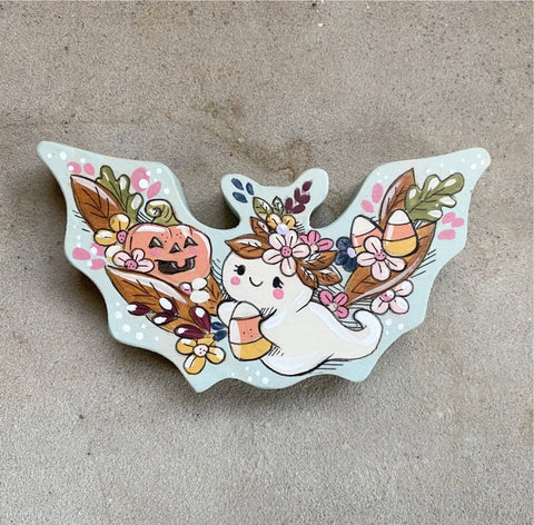 Copy of 4.45”w Little Spooky Bat—Vintage Blue