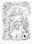 Vol.1 Digital Download 26-Page Coloring Book - Animal Friends—A5