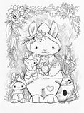 Vol.1 Digital Download 26-Page Coloring Book - Animal Friends—A5