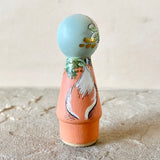 *Original* 3” Fox with Cardinal