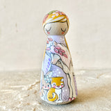 3.5” Animal Guardian: Lavender Unicorn with Bunny and Kitten