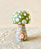 3.25” Olive Green Mushroom Girl