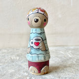 *Original* 3.25” Brown Bear holding Coffee