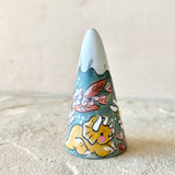 *Original* 2.25” Cone: Snowcapped Dinosaur Mountain: Slate