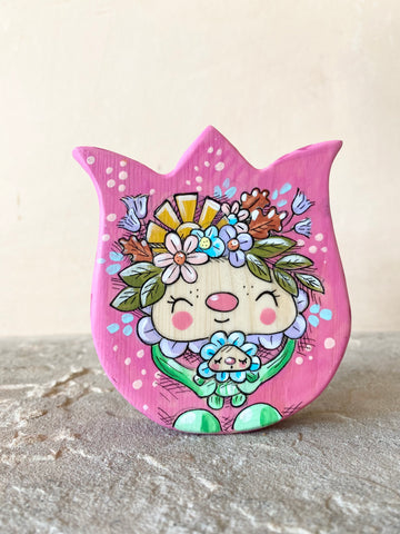 4.25" GEM Flower Mama (Pink)