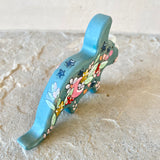 *Original* 4.5”w Dinosaur: Slate Triceratops