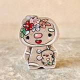 2” Archival Printed Jolly Friend: Gingerbread