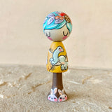 *Original* 2.75” Magnetic Clicques Doll: Boy with Brontosaurus