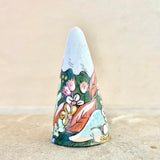 *Original* 2.4” Cone: Snowcapped Dinosaur Mountain: Evergreen