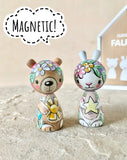 Set of 2: Clicques Magnetic Bunny & Bear