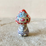 1.25” Tiny Pointy Mushroom: Red Bunny
