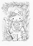 Vol.1 Digital Download 26-Page Coloring Book - Animal Friends—A5