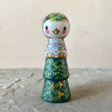 *Original* 4.5” Owl in a Tree with Owlet