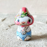 1.25” Raspberry Bonnet Bunny