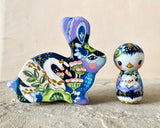 *Original* 4.5”l Night Bunny with Owl Rider