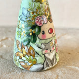 *Original* 4” Tree Ornament: Gray Wolf, Squirrel, and Cardinal