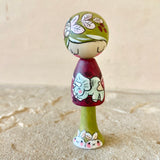 *Original* 2.75” Magnetic Clicques Doll: Boy with Triceratops