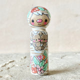 *Original* 3” Birch Tree holding Bears