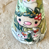 *Original* 3” Tree with Wolf Pups and Owl