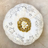 6.5” Cream Pumpkin: Woodland Sketch