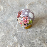 1.4” Tiny Round Mushroom: Lavender