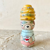 *Original* 4” Bear with Beehive Hat + Coffee