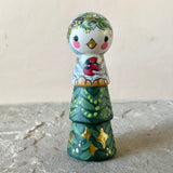 *Original* 4.5” Owl in a Tree with Cardinal