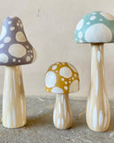 Set of 3: 4”, 3.9”, 2.5” Mushroom Grove