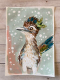 7x10” *Original* Roadrunner in Snow