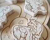 *Engraved* 9.5”h 5pc Rainbow Magic Puzzle